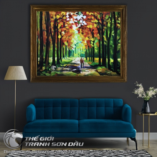 Tranh Sơn Dầu Phong Cảnh Vẽ Dày Màu Ấn Tượng