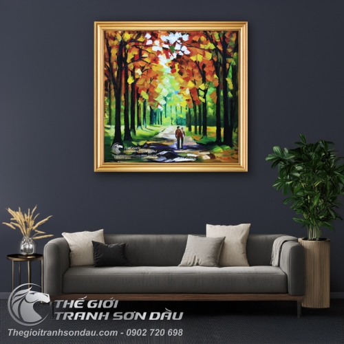 Tranh Sơn Dầu Phong Cảnh Vẽ Dày Màu Ấn Tượng