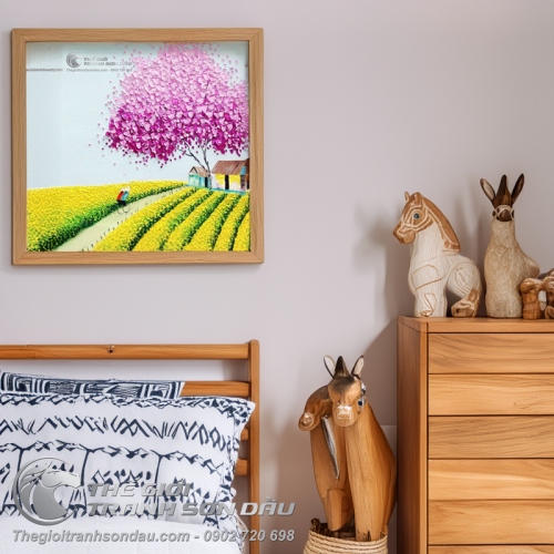 Tranh Sơn Dầu Phong Cảnh Việt Nam Trang Trí Phòng Khách