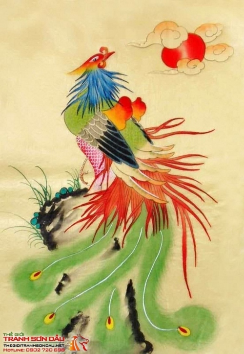 Tranh Sơn Dầu Phượng Hoàng Oai Nghiêm