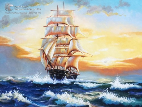 Tranh Sơn Dầu Thuận Buồm Xuôi Gió