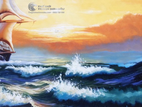 Tranh Sơn Dầu Thuận Buồm Xuôi Gió