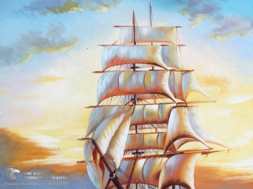 Tranh Sơn Dầu Thuận Buồm Xuôi Gió