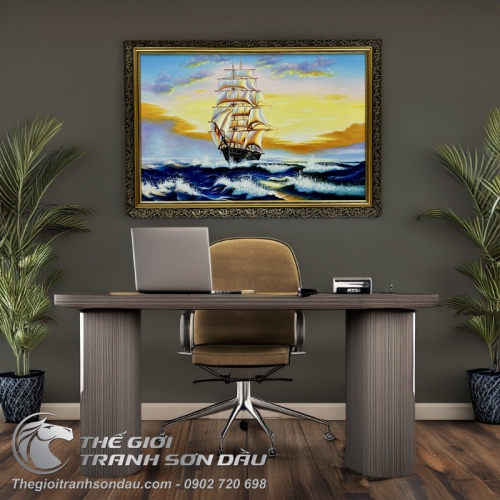 Tranh Sơn Dầu Thuận Buồm Xuôi Gió