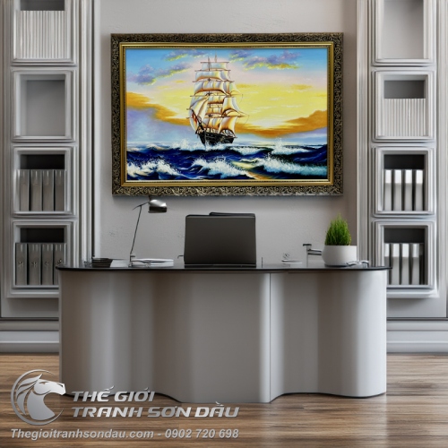 Tranh Sơn Dầu Thuận Buồm Xuôi Gió