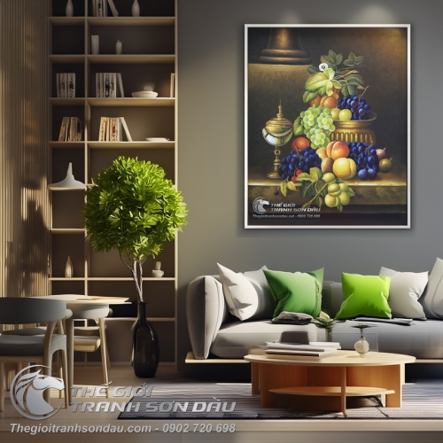 Tranh Sơn Dầu Tĩnh Vật Khổ Đứng Đẹp