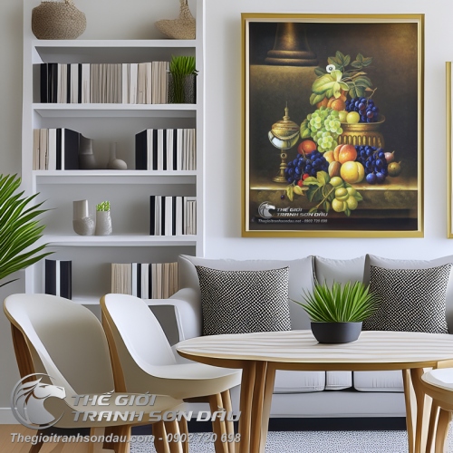 Tranh Sơn Dầu Tĩnh Vật Khổ Đứng Đẹp