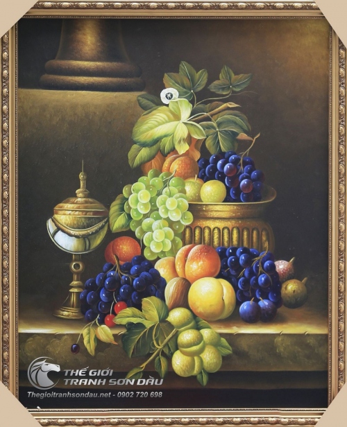 Tranh Sơn Dầu Tĩnh Vật Khổ Đứng Đẹp
