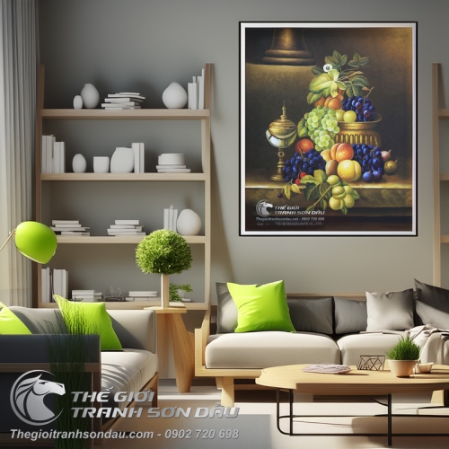 Tranh Sơn Dầu Tĩnh Vật Khổ Đứng Đẹp