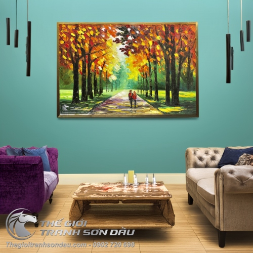 Tranh Sơn Dầu Trang Trí Sang Thu