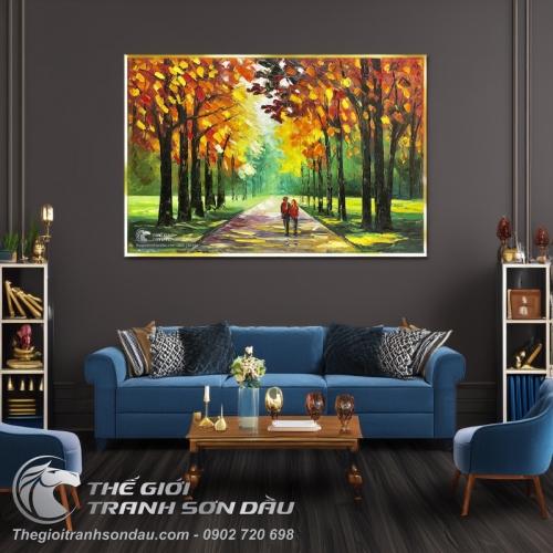 Tranh Sơn Dầu Trang Trí Sang Thu
