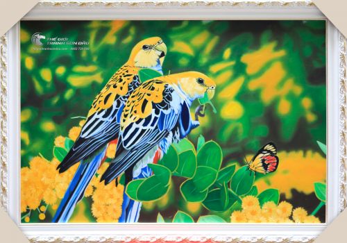 Tranh Sơn Dầu Uyên Ương Tặng Quà Cưới