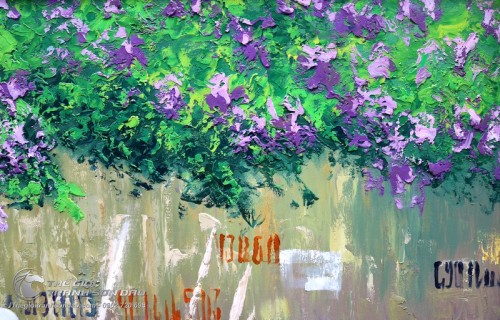 Tranh Sơn Dầu Vẽ Cô Gái Sửa Xe Đạp