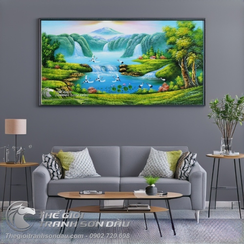 Tranh Sơn Thủy Đẹp Núi Non Hùng Vĩ