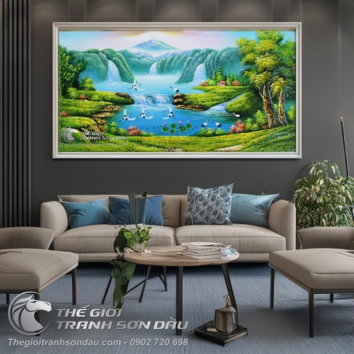 Tranh Sơn Thủy Đẹp Núi Non Hùng Vĩ