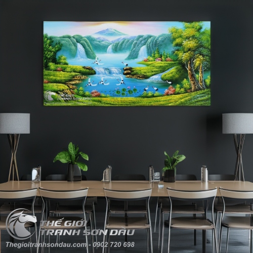 Tranh Sơn Thủy Đẹp Núi Non Hùng Vĩ