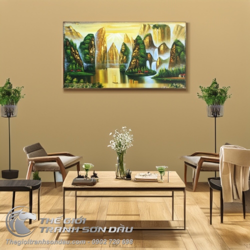 Tranh Sơn Thủy Núi Vàng