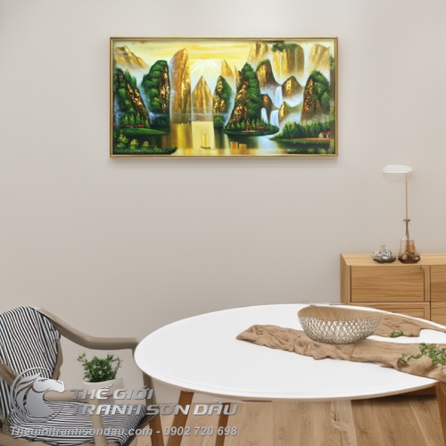 Tranh Sơn Thủy Núi Vàng