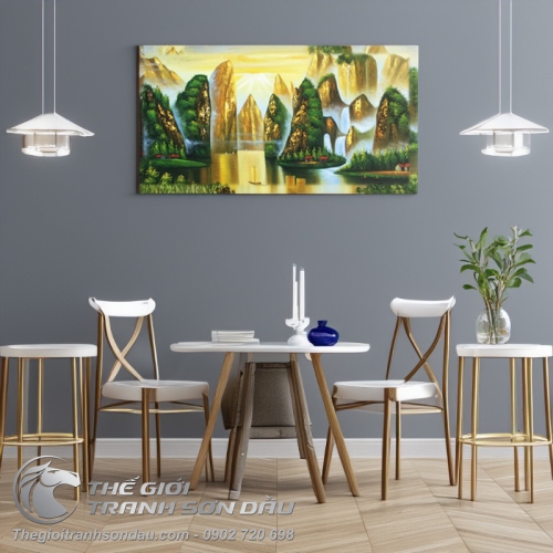 Tranh Sơn Thủy Núi Vàng