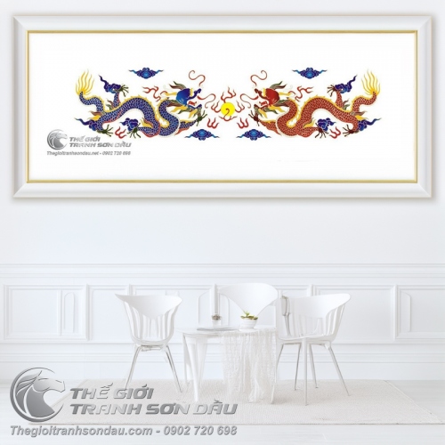 Tranh Song Long Và Mây Xanh