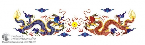 Tranh Song Long Và Mây Xanh