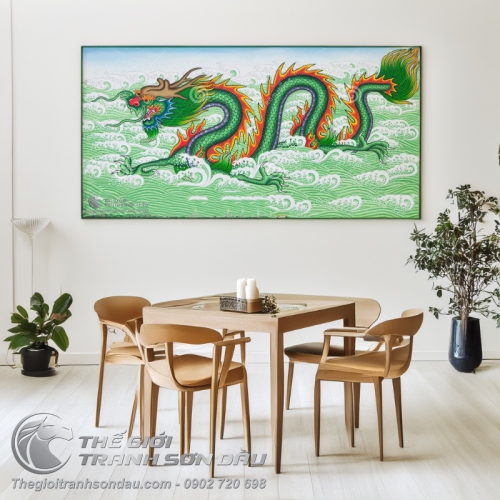 Tranh Thanh Long Cưỡi Mây Vượt Sóng