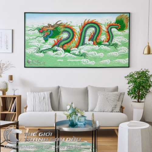 Tranh Thanh Long Cưỡi Mây Vượt Sóng