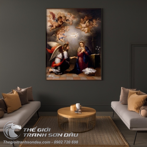 Tranh Thánh Micae Truyền Tin Cho Đức Mẹ