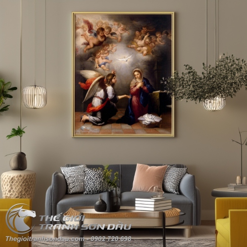 Tranh Thánh Micae Truyền Tin Cho Đức Mẹ