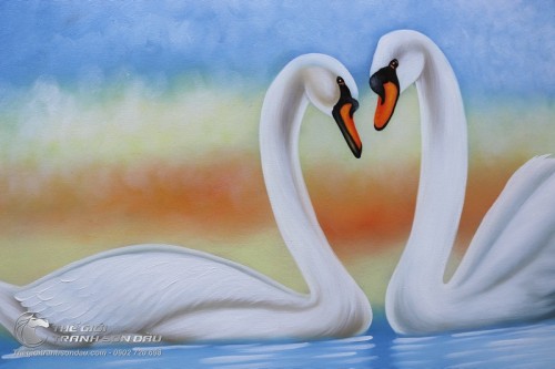 Tranh Thiên Nga Trắng