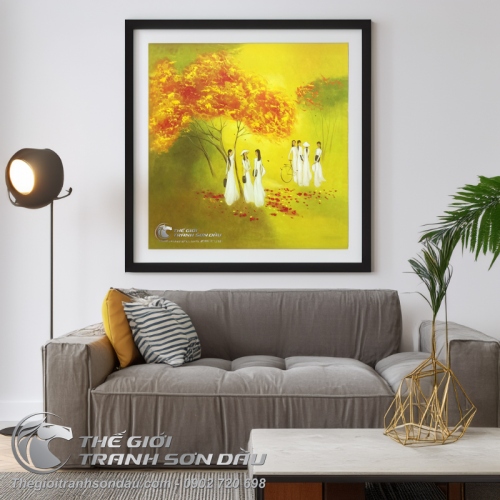 Tranh Thiếu Nữ Mặc Áo Dài Việt Nam