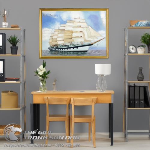 Tranh Thuận Buồm Xuôi Gió Chạy Qua Phải