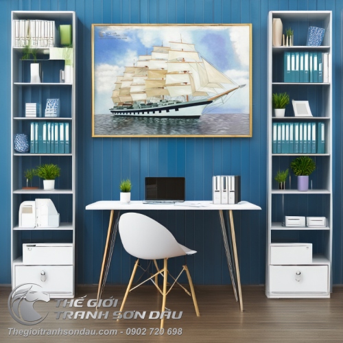 Tranh Thuận Buồm Xuôi Gió Chạy Qua Phải