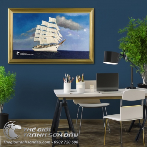 Tranh Thuận Buồm Xuôi Gió Thuyền Ra Khơi