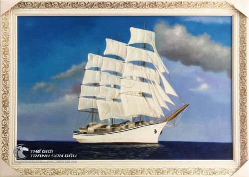 Tranh Thuận Buồm Xuôi Gió Thuyền Ra Khơi