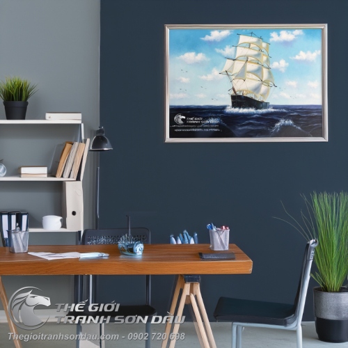 Tranh Thuận Buồm Xuôi Gió Thuyền Trên Biển