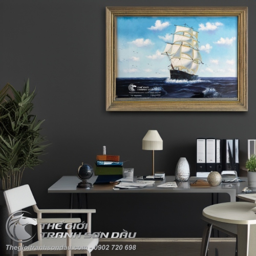 Tranh Thuận Buồm Xuôi Gió Thuyền Trên Biển