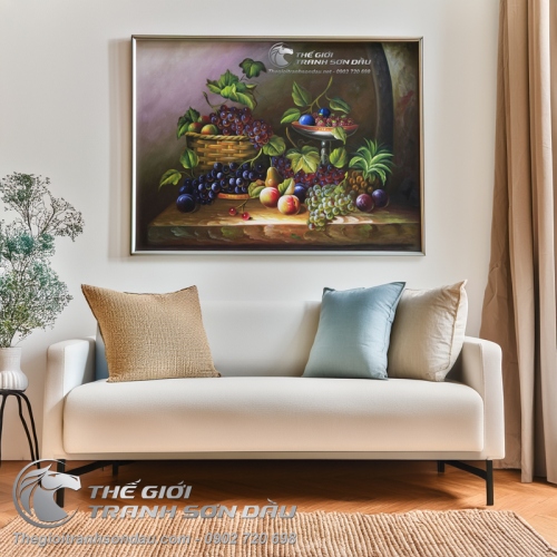Tranh Tĩnh Vật Trái Cây Nghệ Thuật Đẹp