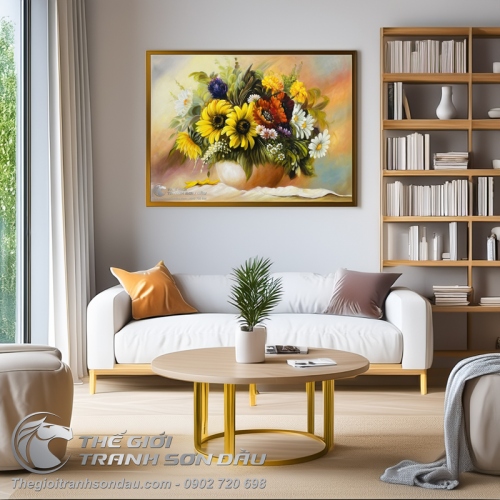 Tranh Treo Tường Hoa Cúc Nghệ Thuật