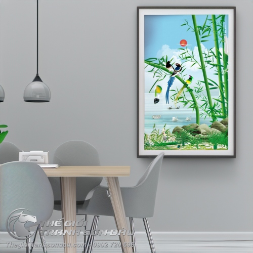 Tranh Trúc Và Chim Chích Chòe