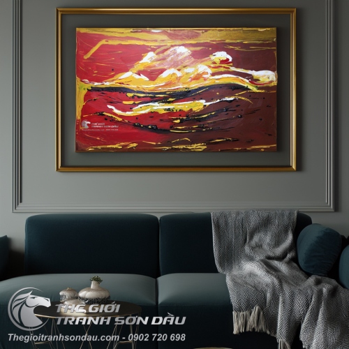 Tranh Trừu Tượng Biển Đỏ