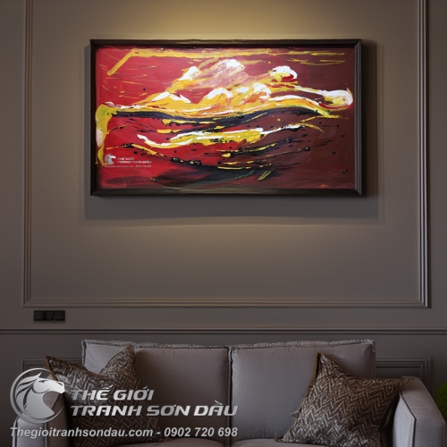 Tranh Trừu Tượng Biển Đỏ