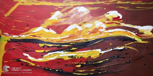 Tranh Trừu Tượng Biển Đỏ