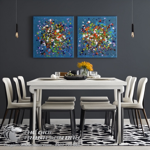 Tranh Trừu Tượng Hoa Màu Sắc Số Bốn