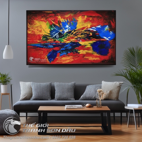 Tranh Trừu Tượng Mạnh Mẽ Trang Trí Nhà Đẹp