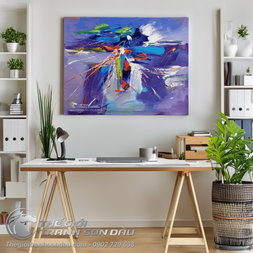 Tranh Trừu Tượng Sắc Tím