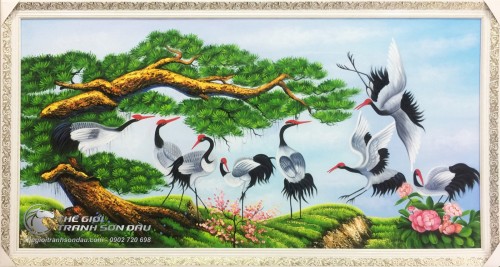 Tranh Tùng Hạc Diên Niên