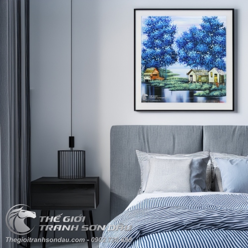 Tranh Vẽ Cảnh Quê Hương Đắp Nổi Hiện Đại