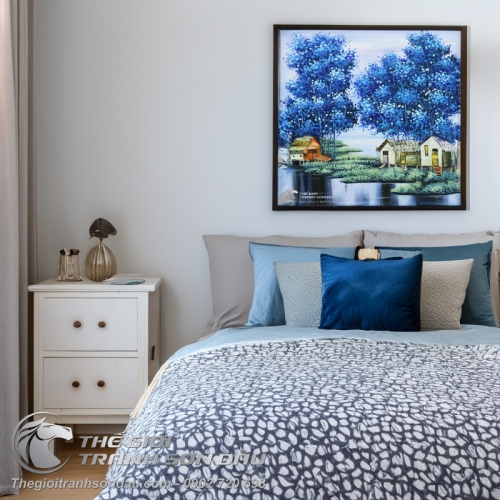 Tranh Vẽ Cảnh Quê Hương Đắp Nổi Hiện Đại