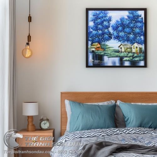 Tranh Vẽ Cảnh Quê Hương Đắp Nổi Hiện Đại